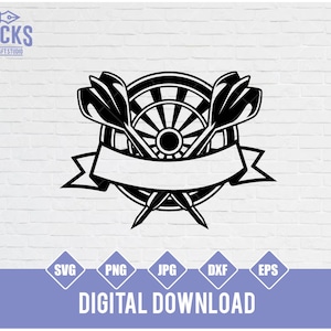 Dartboard SVG: Darts Game Clipart, Cricut Cut Files (Digital Download)