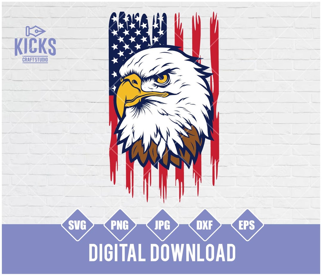 Eagle American Flag SVG: Patriotic USA 4th of July (digital Download ...
