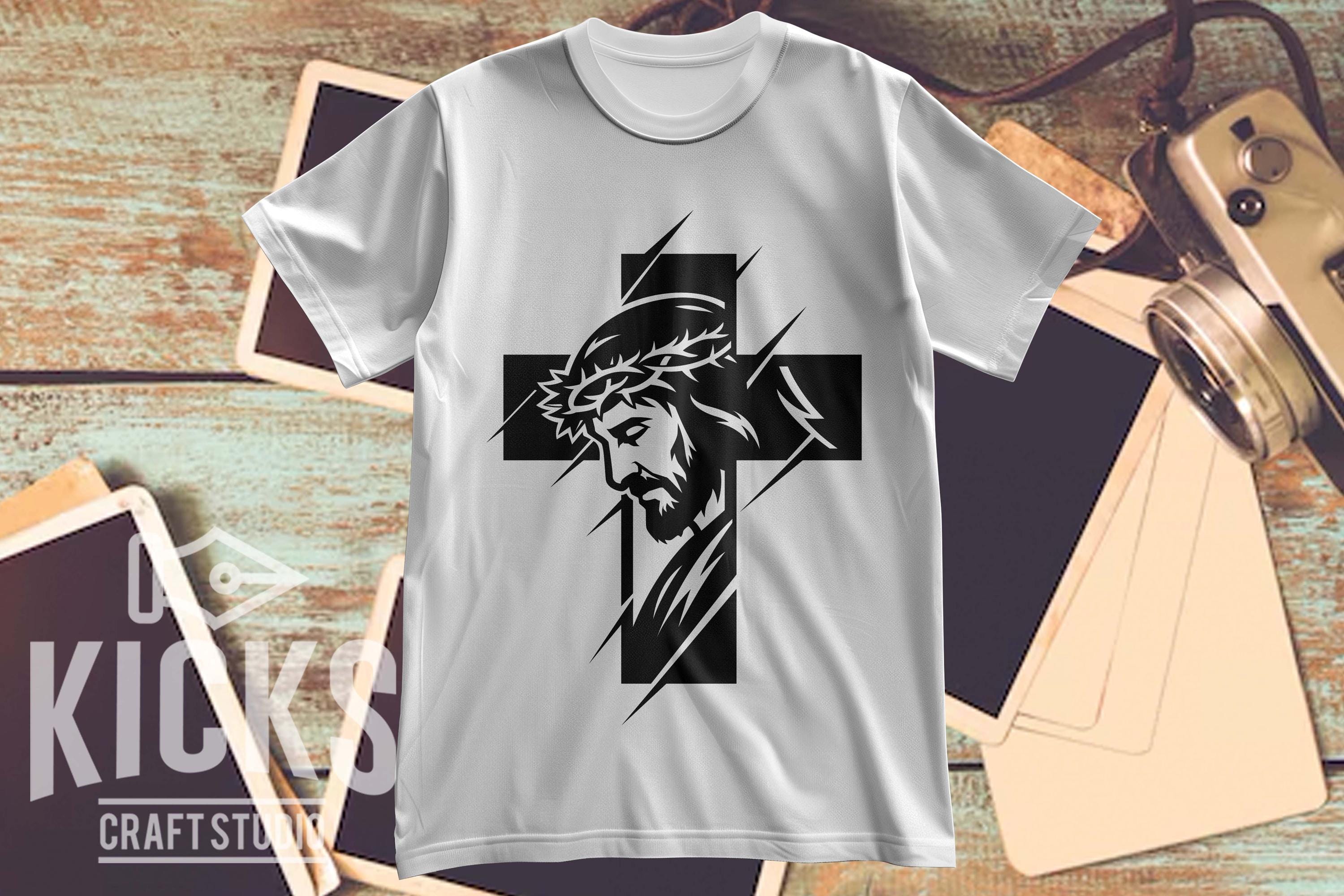Jesus Cross SVG Cut File, Christian Crucifixion Clipart (digital ...