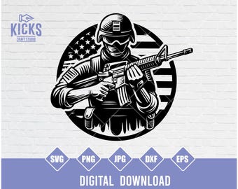 American Soldier SVG: US Military Clip Art (Digital Download)