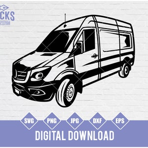 Cargo Delivery Van SVG, Moving Vehicle SVG, Delivery Van Truck Svg, Shipping Van Svg, Delivery Van Svg Cut Files for Cricut, Png Dxf Eps