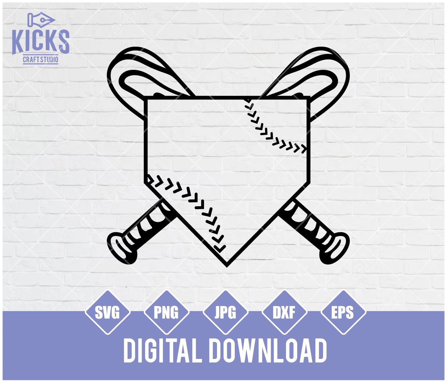 Home Plate Svg, Cross Bats Svg, Baseball Softball Shirt Sticker Decal