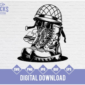 Combat Boots svg file, Combat Boots Clipart, Veteran Shirt, Navy svg, Veteran svg, Army svg, Soldier svg, Combat Boots Cut Files