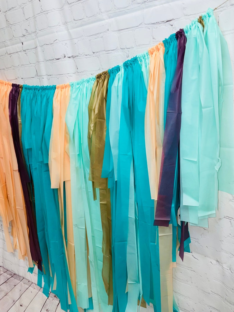 Birthday Backdrop Streamer Backdrop Plastic Tablecloth Etsy