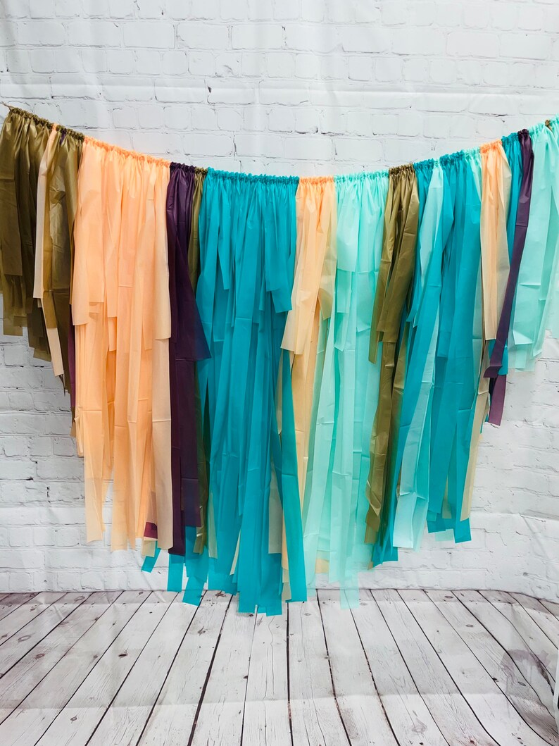 Birthday Backdrop Streamer Backdrop Plastic Tablecloth Etsy