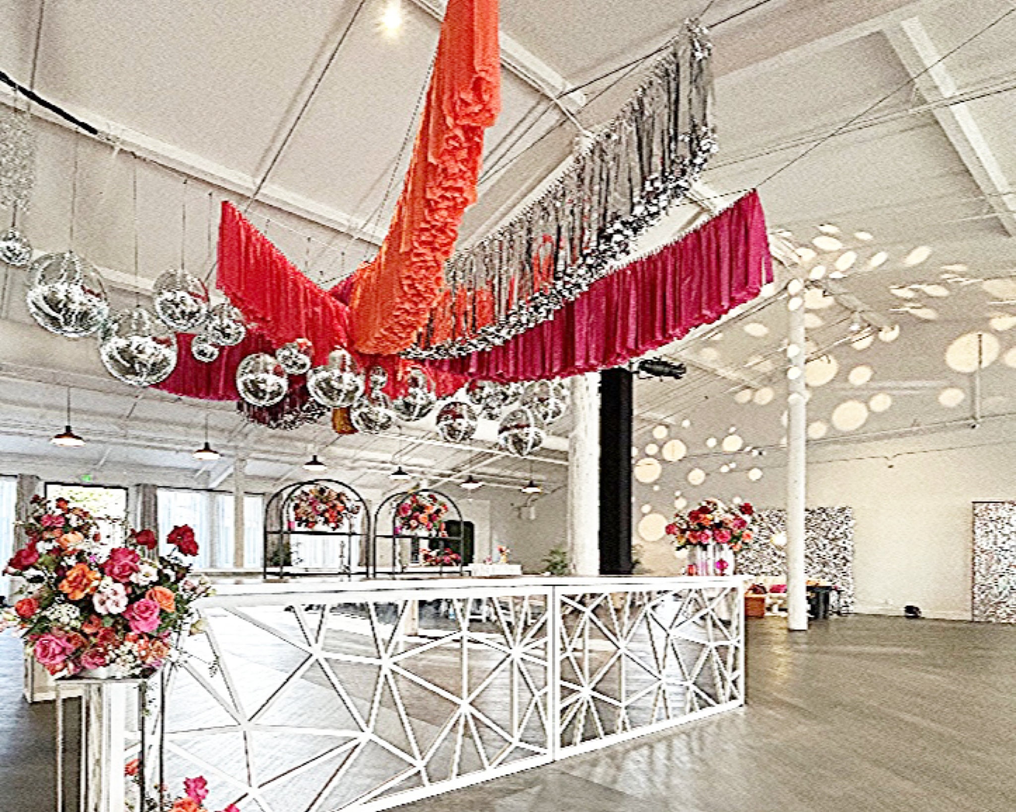 Silver and Gold Fringe Wall, Tablecloth Backdrop, Tassel Wall