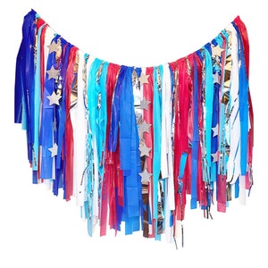 Fourth of July, Memorial Day, All American, MIDI Fringe, Star, Plastic Tablecloth, Party Fringe, Streamers, Flagtape, BBQ
