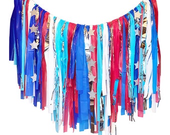 Fourth of July, Memorial Day, All American, MIDI Fringe, Star, Plastic Tablecloth, Party Fringe, Streamers, Flagtape, BBQ