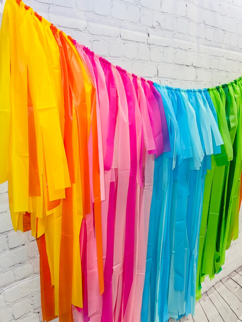 Fiesta Backdrop Streamer Backdrop Plastic Tablecloth Etsy