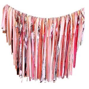 Valentines Day, Birthday Backdrop, Pink Fringre, Glam Backdrop, Fringe Backdrop, Streamer Backdrop, Plastic Tablecloth Backdrop