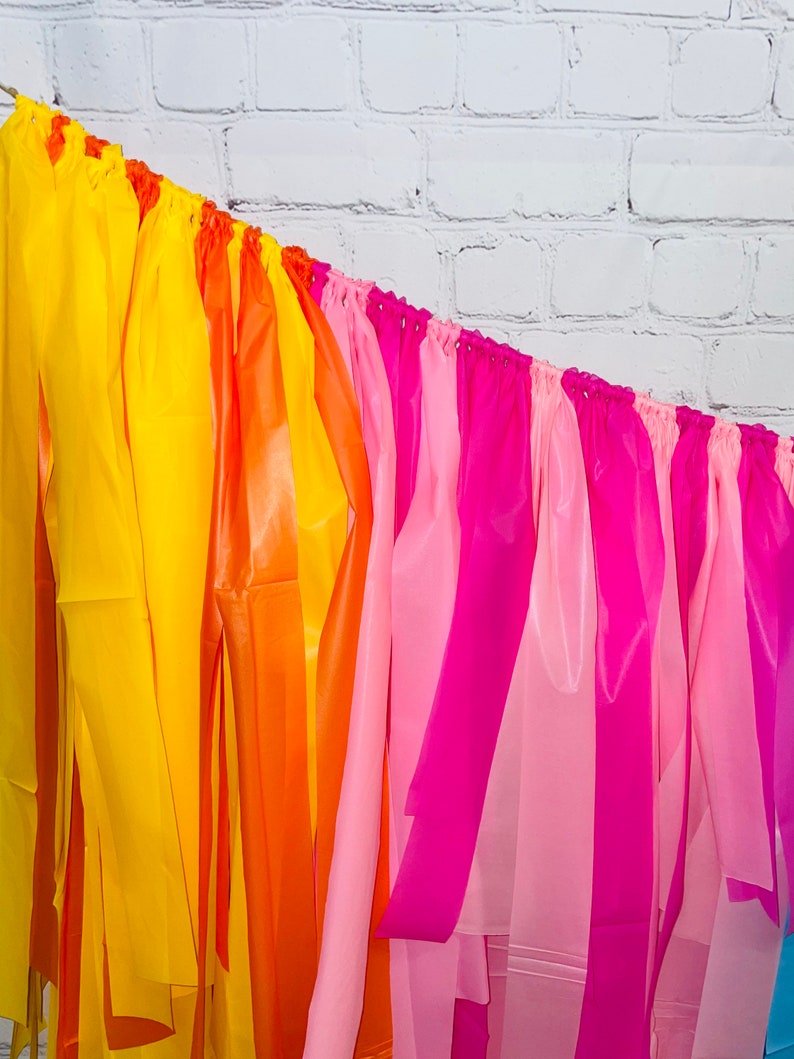 Fiesta Backdrop Streamer Backdrop Plastic Tablecloth Etsy