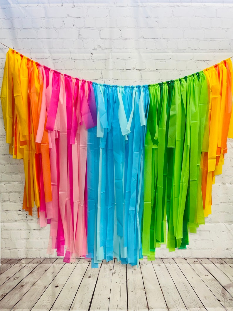 Fiesta Backdrop Streamer Backdrop Plastic Tablecloth Etsy