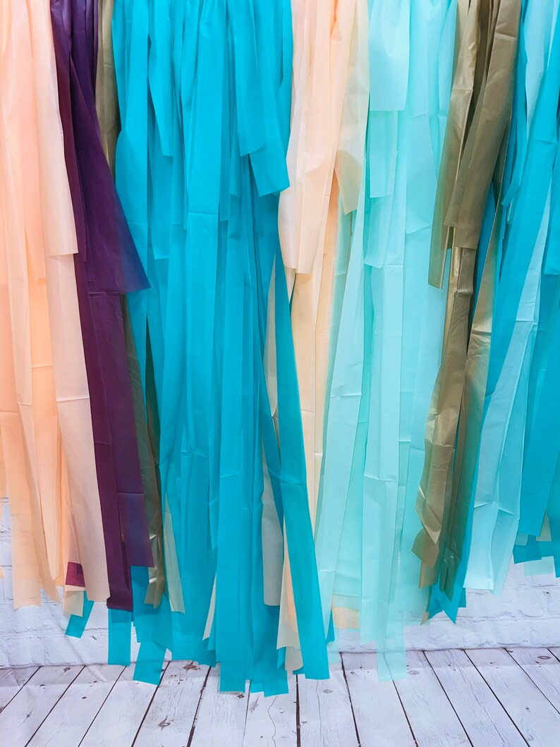 Birthday Backdrop Streamer Backdrop Plastic Tablecloth Etsy