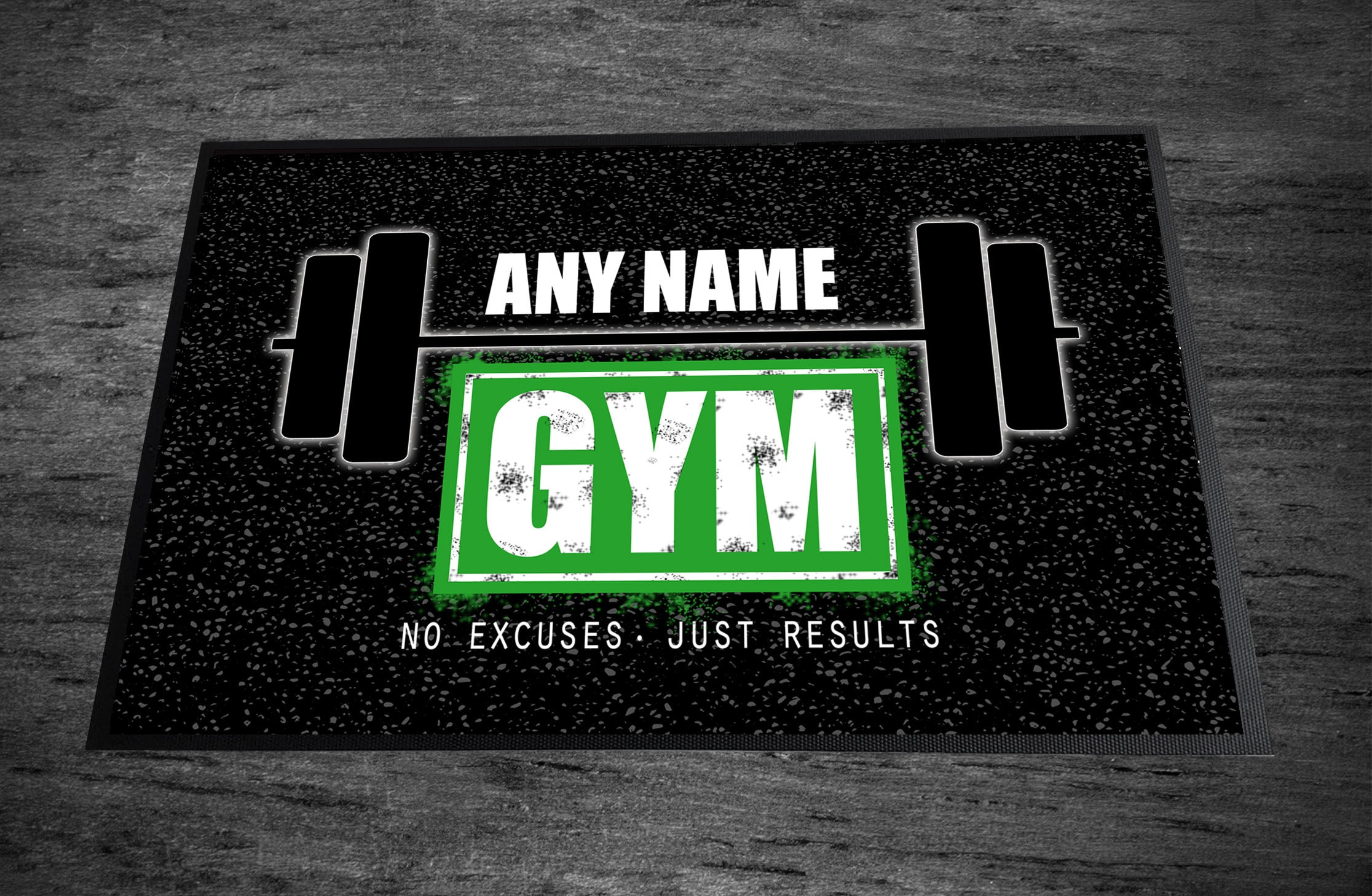 Personalised Gym Door Mat 60 X 40cm Non Slip Base Mat Home Etsy UK