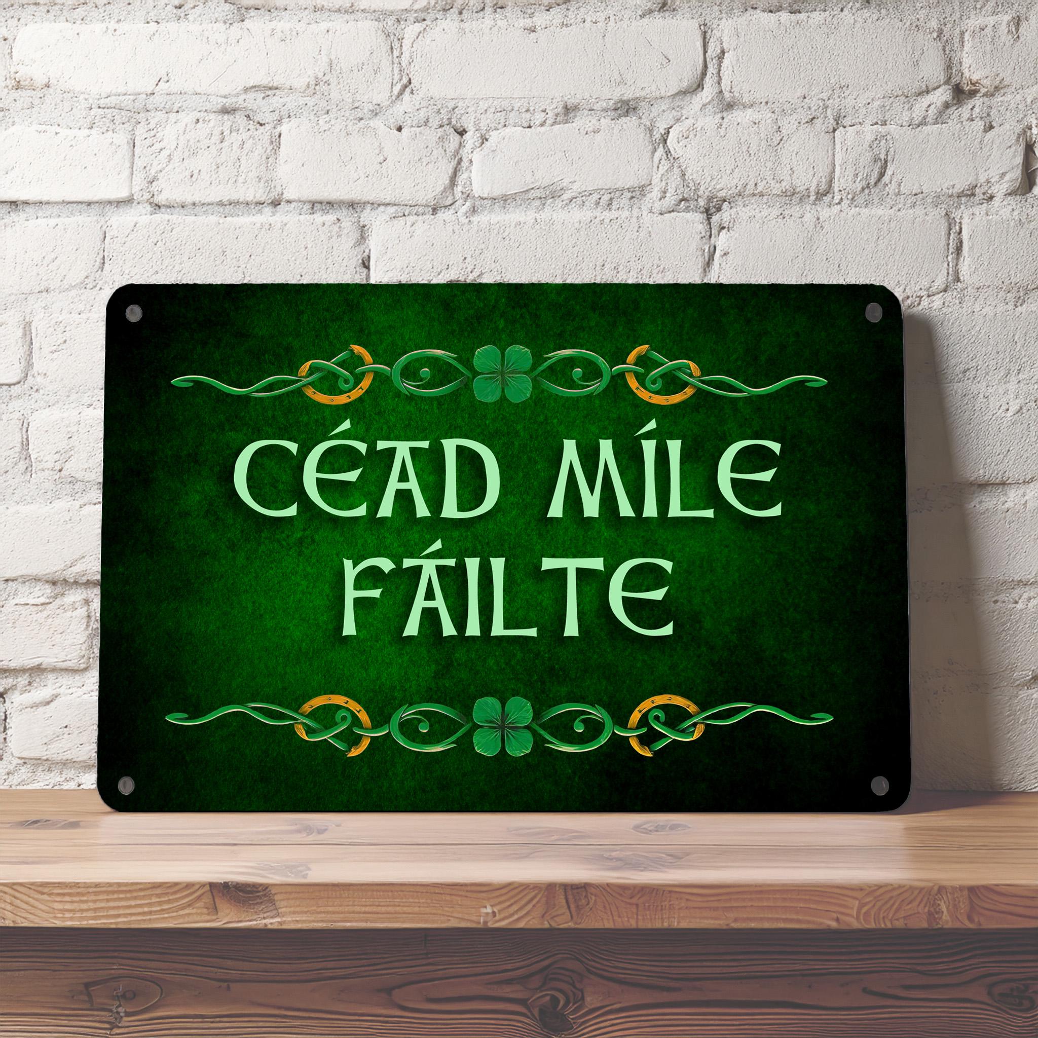 Céad Míle Fáilte Irish Welcome Sign | St Patricks Day Decor | Irish Pub ...
