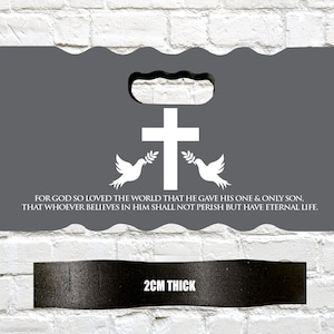 Personalised Church Kneeling Pad - ANY BIBLE QUOTE Text Foam Pad 40 x 20cm kneeler mat - prayer cushion