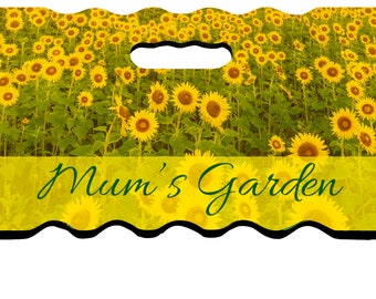 Personalised Garden Kneeling Pad - Foam Pad 40cm x 20cm Sunflowers floral Kneeler Mat - personalised gift for mum