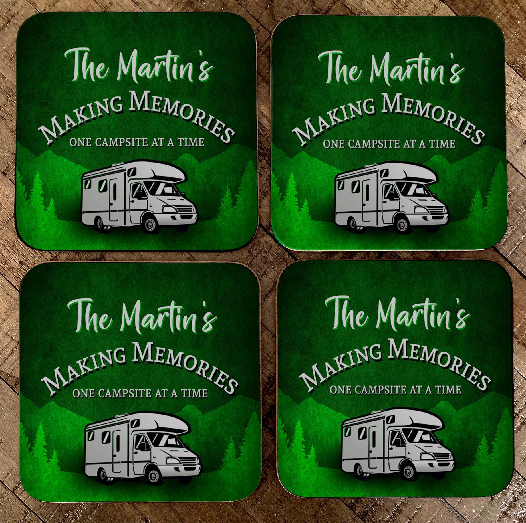 Tappetino Personalizzato Per Camper - Creare Ricordi, Tappetino Per Porta Camper Mobile 44 Cm X 32 Cm - Accessori Va Life / Sottobicchieri Abbinati Disponibili - Italia