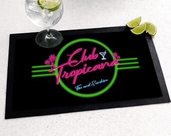 80s Neon Cocktail Coasters (Set Of 4) - Retro Bar Gift For Eighties Fan