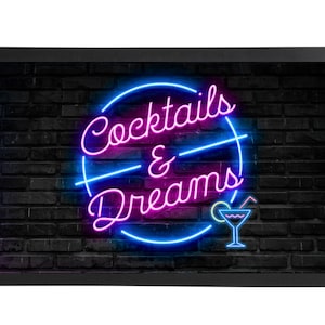 Personalized Cocktail Lounge LED Sign Gift for Mom Gift for Her Bar sign Personalized Cocktail Lounge LED Sign Gift for Mom Gift for Her Bar sign