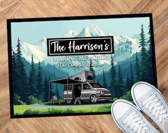 Personalized Campervan Doormat: Motorhome Camping Accessories (60 x 40 cm)