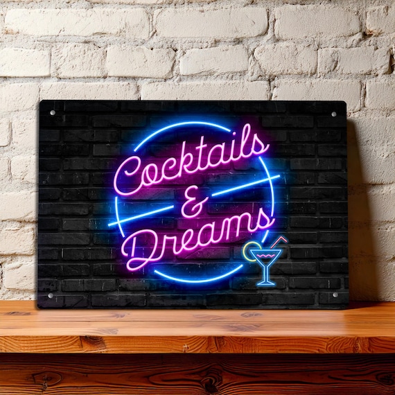カクテルグラス ネオンライト Cocktails & Dreams カクテルグラス