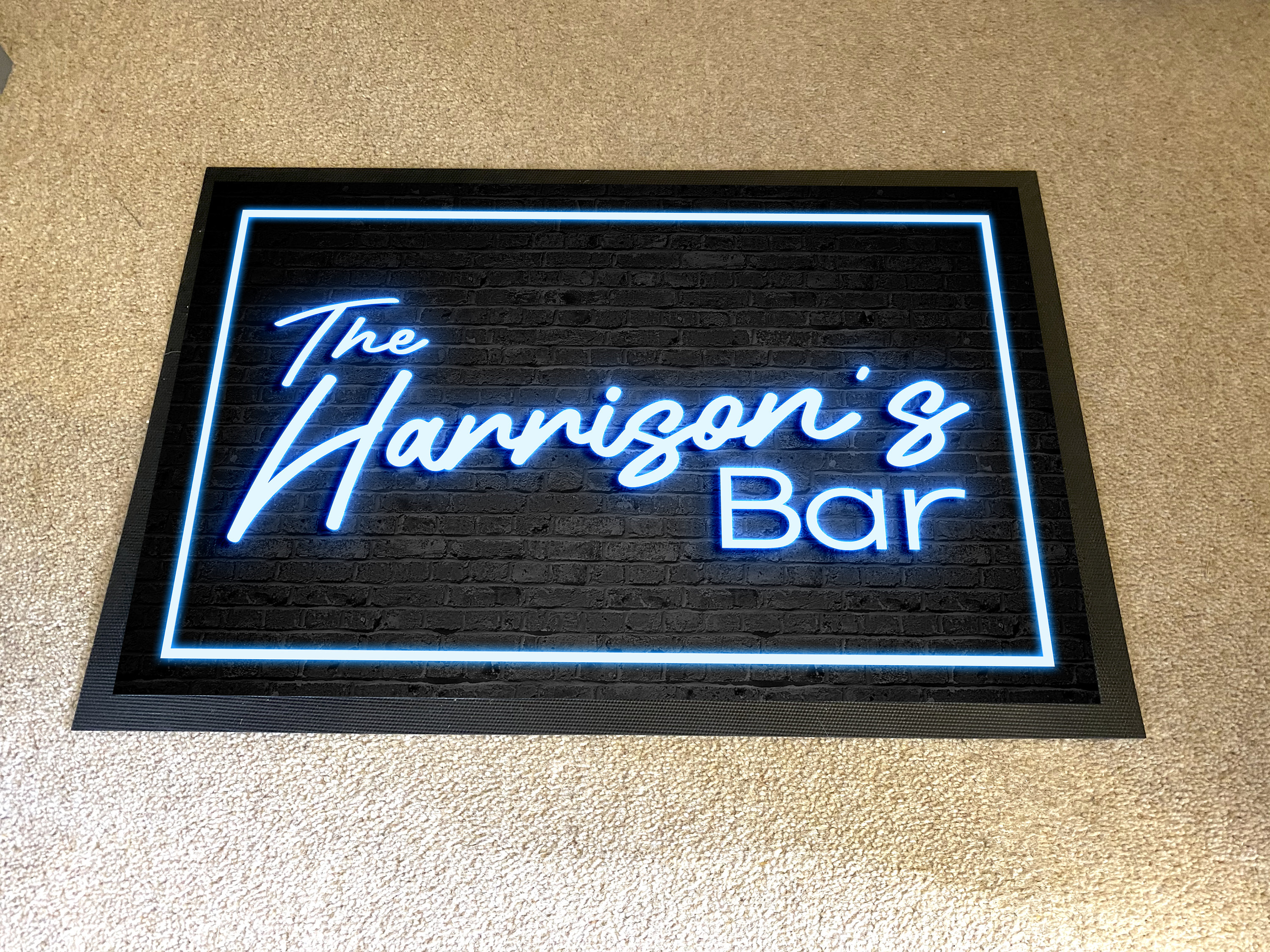 Personalised Home Bar Door Mat 60 X 40cm Non Slip Base Mat Etsy