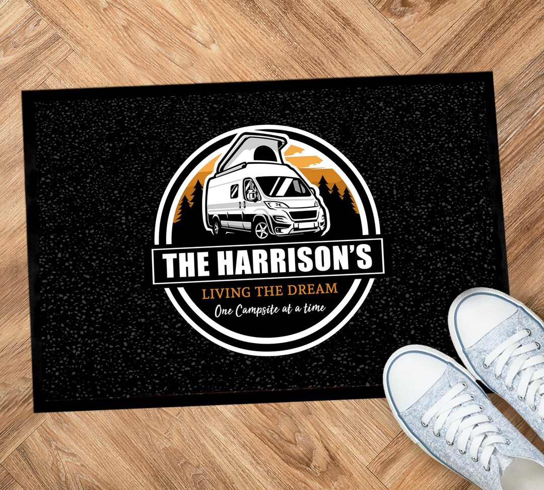 Personalized Campervan Doormat: Camping Decor, Washable, Non-slip ...