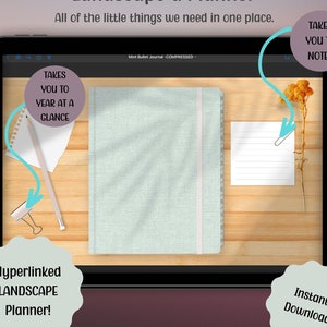 Digital Dot Grid Journal: Undated Hyperlinked Planner (PDF)