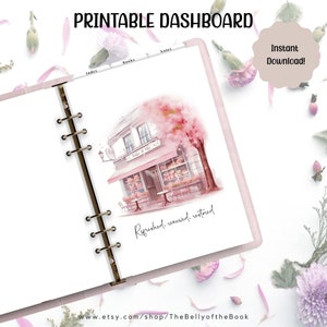 Printable Coffee Café A5 Planner Dashboard Set - Stay Organized and Inspired with these Printable Planner Dashboards