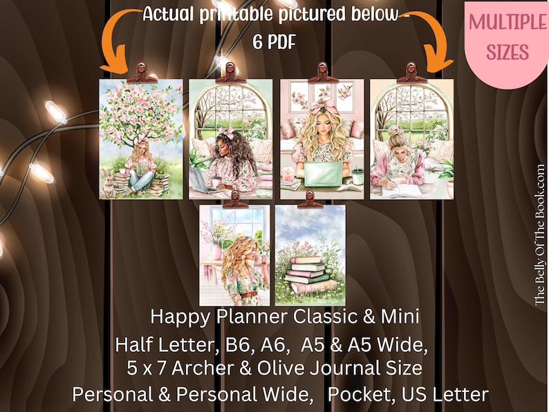 Floral Spring Planner Dashboard Bundle: Multiple Sizes (digital ...