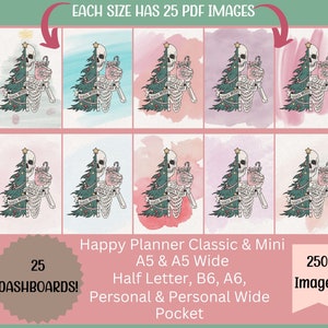 Festive Skeleton Coffee Printable Planner Dashboard - Multiple Sizes ...