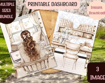 Dashboard di pianificazione rustica stampabile - Adatto a Happy Planner, A6, B6, A5