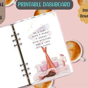 Ultimate Bundle of Printable Planner Dashboards - Empowering Quotes for Planner Boss Girls, PDF Instant Download