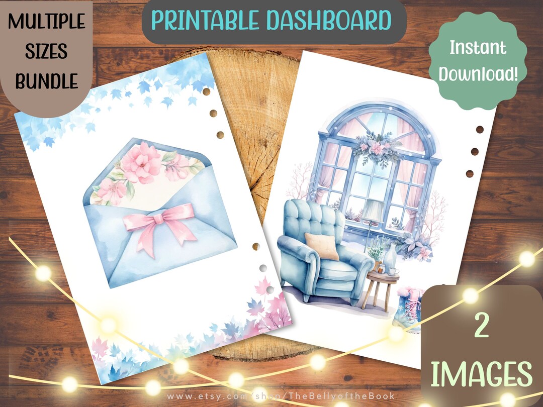 Winter Wonderland Dashboard Planner Printable | Cozy Window Scene ...