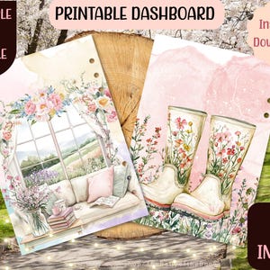 Spring Planner Dashboard: Floral Printable Inserts (digital Download ...