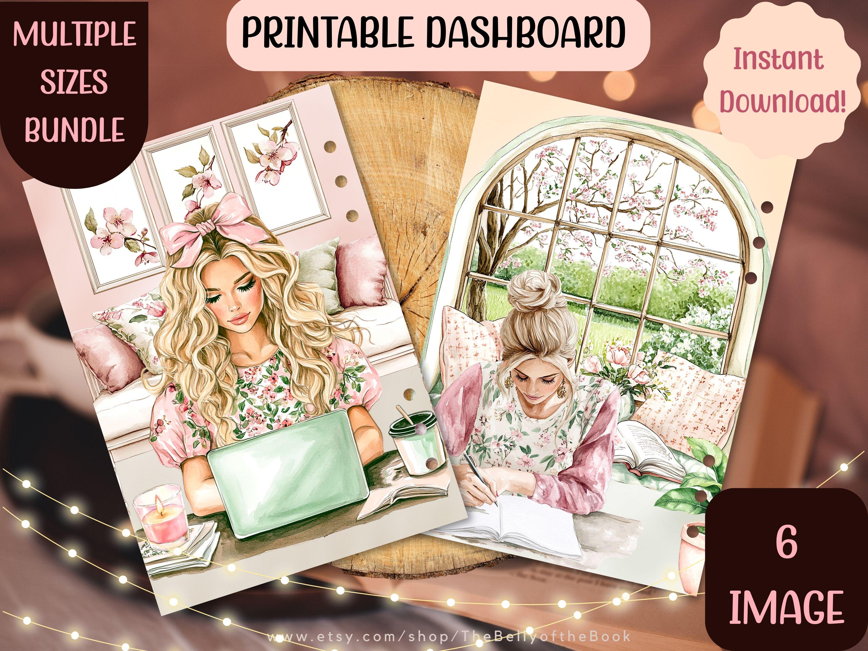Floral Spring Planner Dashboard Bundle: Multiple Sizes (digital ...
