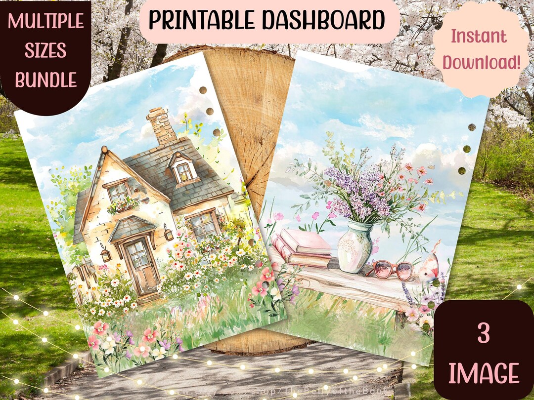 Watercolor Spring Planner Dashboard: Multiple Sizes (PDF Download) - Etsy