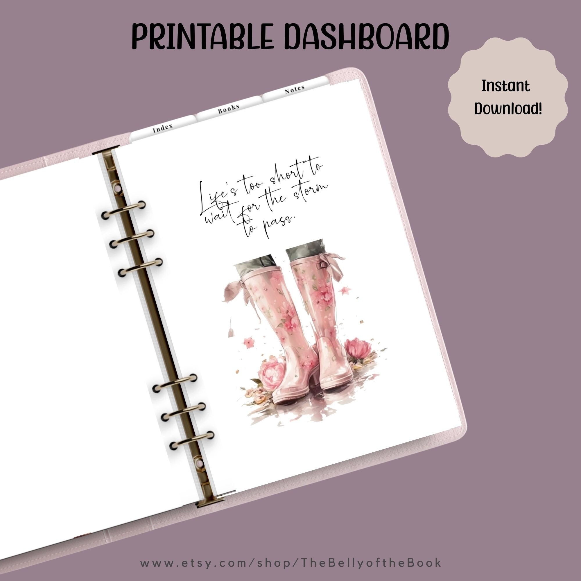 Printable A5 Planner Planner Dashboard, Printable Planner Dashboard, A5 Planner Dashboards, PDF ...