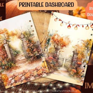 Tableaux de bord de l&#39;agenda Autumn Gates : lot de fleurs imprimables (plusieurs tailles) (téléchargement numérique)