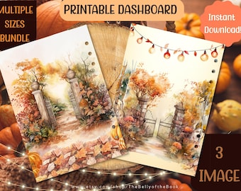 Autumn Gates Planer Dashboards: Florale Printable Bundle (mehrere Größen) (Digitaler Download)