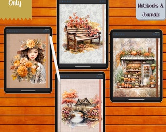 Cozy Fall iPad Digital Binder Covers: Goodnotes, Notability (PDF)