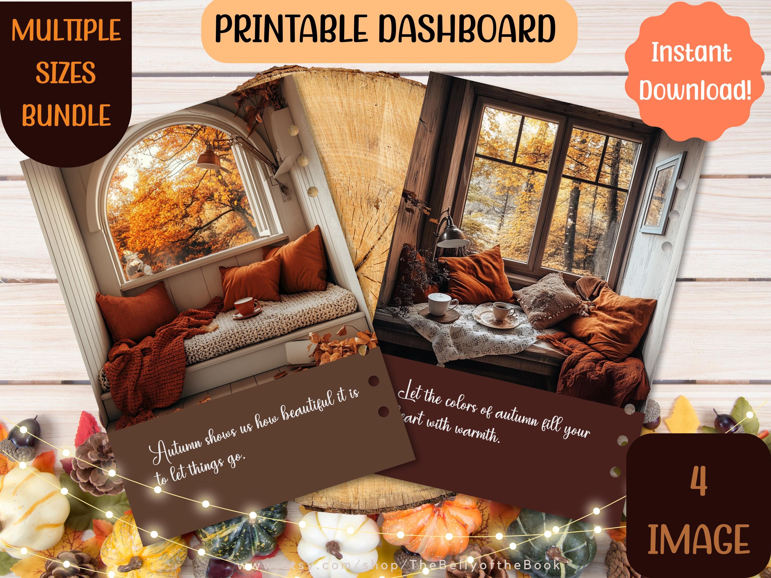 Cozy Autumn Printable Planner Dashboard: Multiple Sizes (digital ...