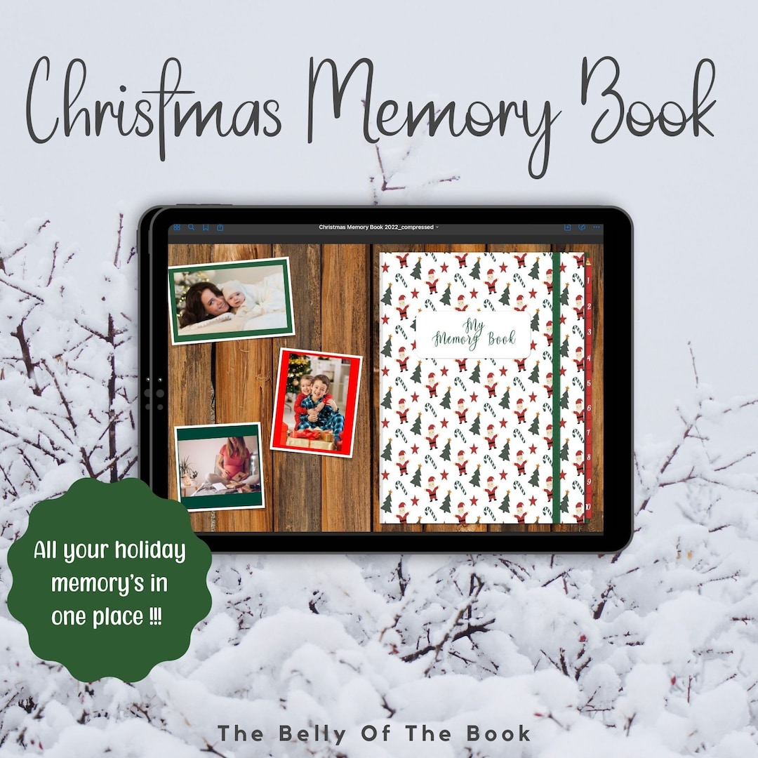 Christmas Digital Memory Book, Christmas Memories, Memory Keeping Album for  Christmas, iPad Holiday Scrapbook, Digital Stickers, Gift Idea (Download