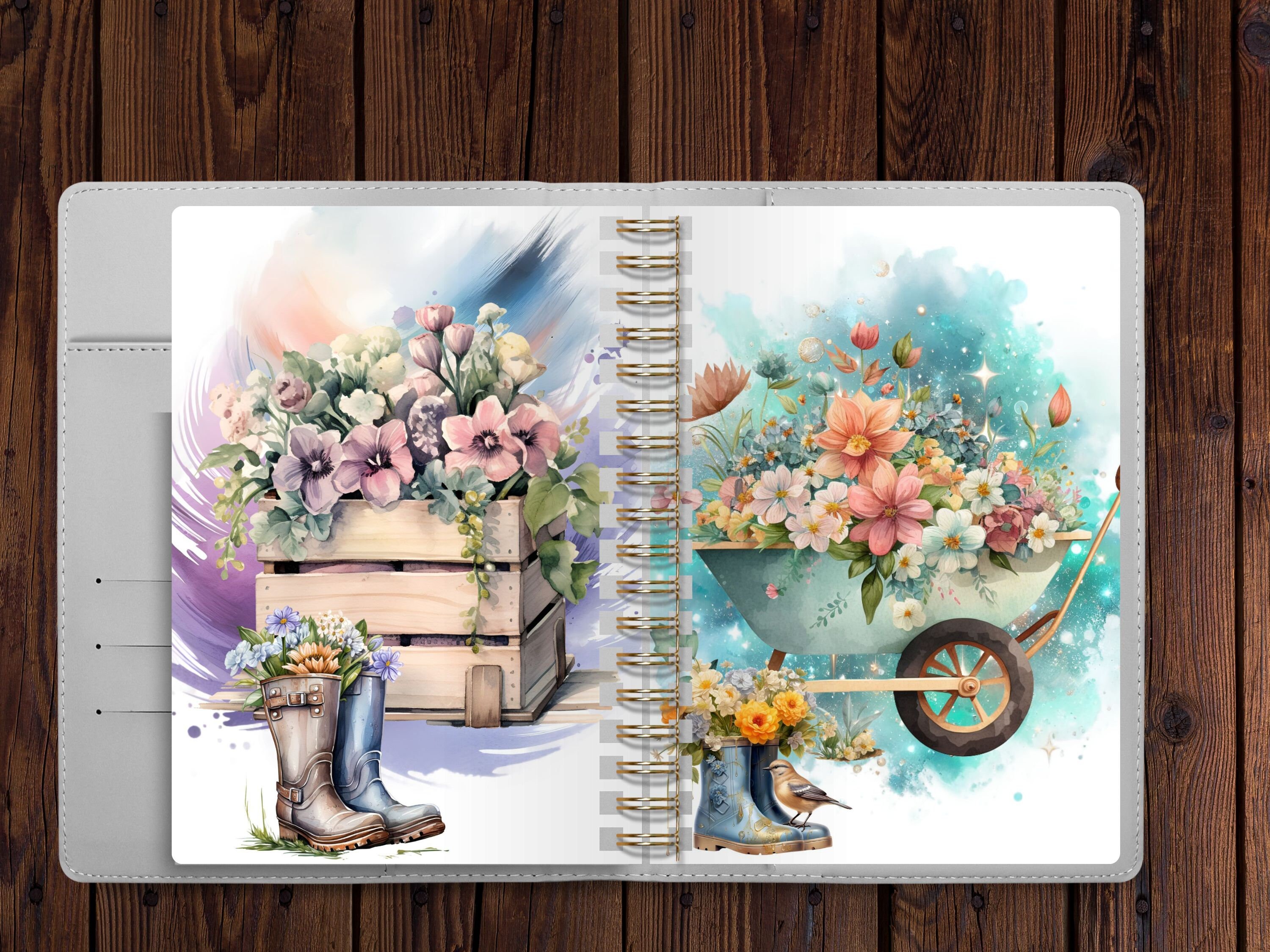 Spring Flower Planner Dashboards: Floral Printable Bundle (digital ...