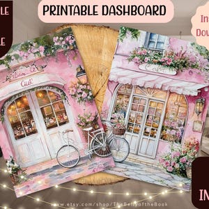 Floral Shop Printable Dashboard - Set of Dashboards, Multiple Sizes Included, Happy Planner Sizes, A5, and Many More - Instant Download