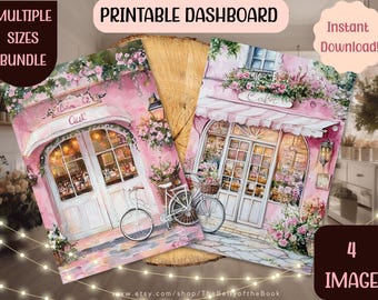 Floral Shop Printable Planner Dashboards: Multiple Sizes (Instant Download)