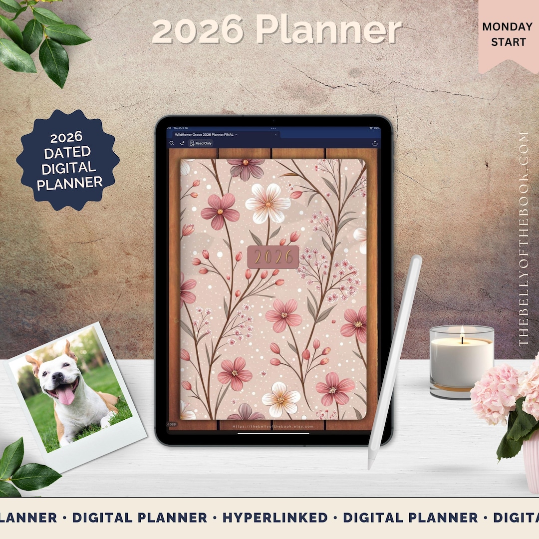 2026 Digital Planner for Goodnotes | Wildflower Floral (PDF Download ...