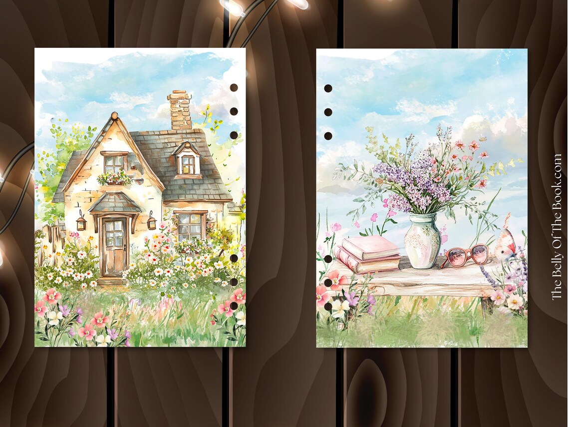Watercolor Spring Planner Dashboard: Multiple Sizes (PDF Download) - Etsy