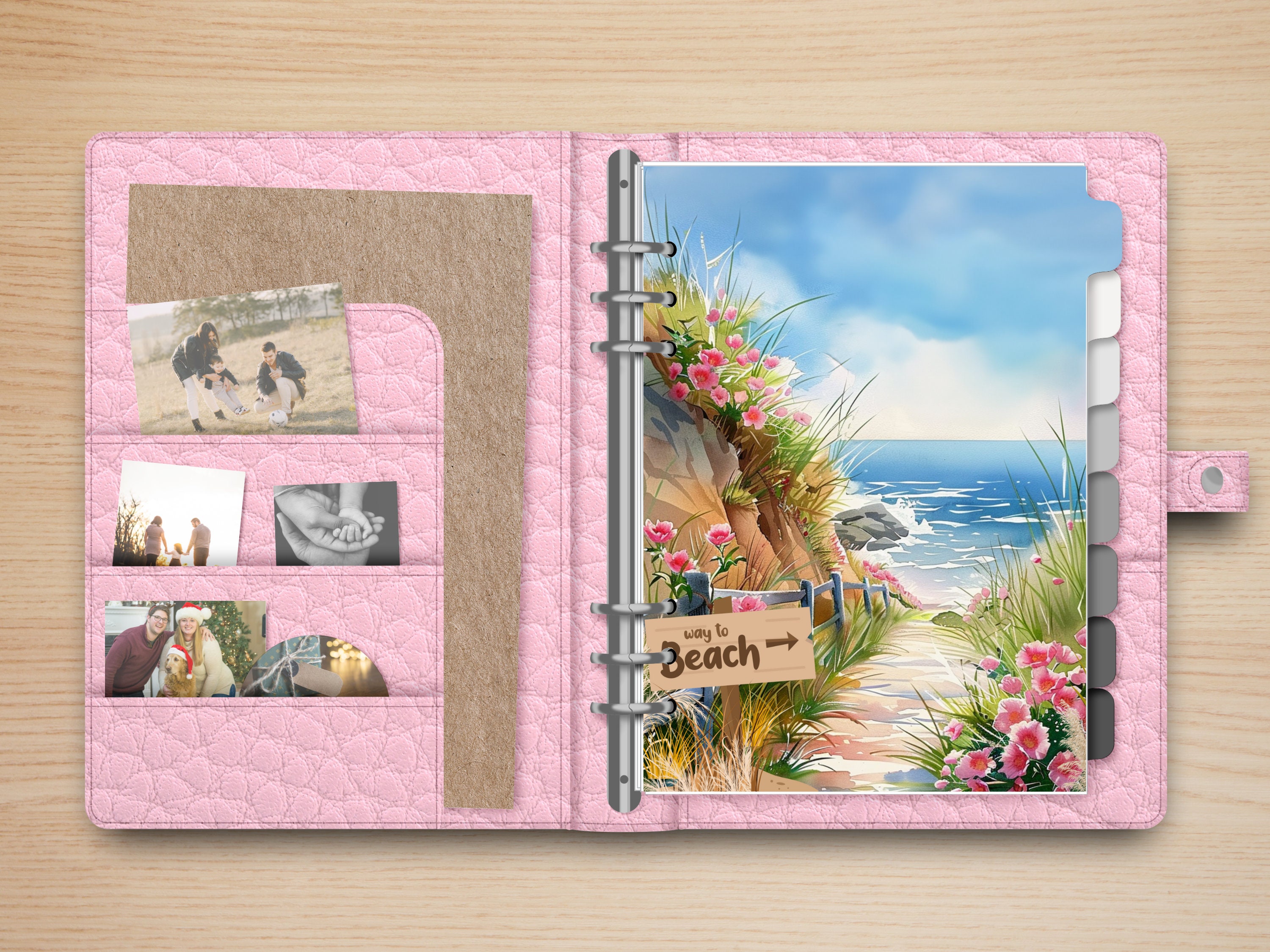 Summer Fun Printable Planner Dashboard Bundle - Beach & Floral Scenes ...